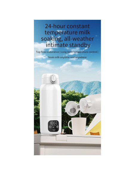 Calentador de Botellas Portátil EUBUY 500ml Inalámbrico USB-C