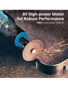 Herramienta Rotativa Inalámbrica Tilswall 8V con 105 Accesorios 2