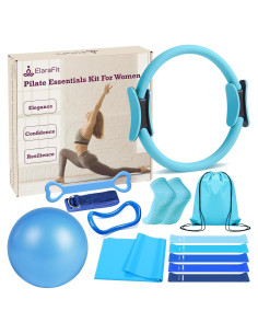 Kit de Pilates ElaraFit 13 Piezas con Anillo y Pelota