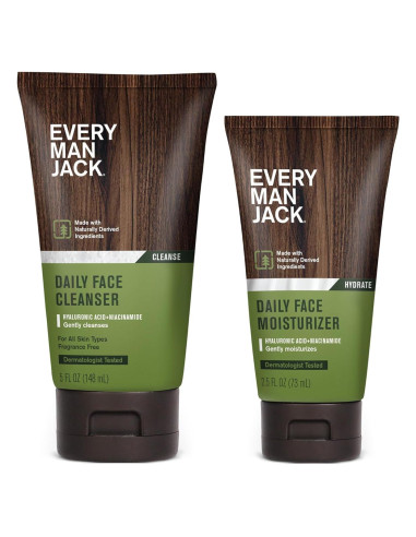 Conjunto de Cuidado Facial Every Man Jack - Hidratación y Limpieza