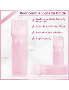 Botella Aplicadora de Peine Raíz BLAAROOM - 2 Piezas Rosa 2