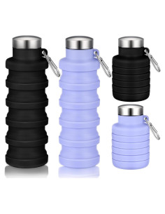 Botellas de Agua Plegables Baderke 2 Pcs 500ml Silicona