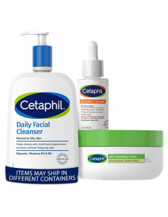 Paquete Suero Vitamina C Cetaphil 29.57ml + Crema Noche 48g + Limpiador Facial 567g