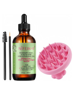 Aceite de Romero Bieyoc 60ml para Crecimiento del Cabello con Cepillo