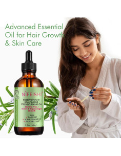 Aceite de Romero Bieyoc 60ml para Crecimiento del Cabello con Cepillo 2