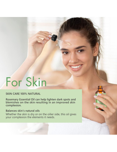 Aceite de Romero Bieyoc 60ml para Crecimiento del Cabello con Cepillo