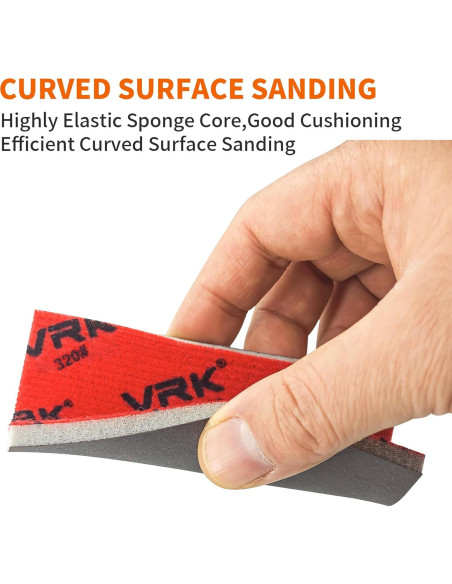 28 Esponjas de Lijado VRKET 320 Granos para Madera y Metal