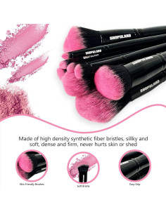 Juego de Pinceles de Maquillaje Vegano SHOPiiLAND 18 Piezas 2