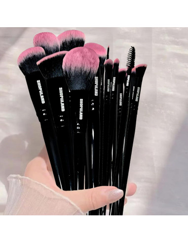 Juego de Pinceles de Maquillaje Vegano SHOPiiLAND 18 Piezas