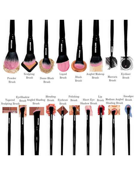 Juego de Pinceles de Maquillaje Vegano SHOPiiLAND 18 Piezas