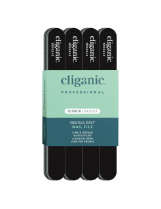 Juego de 12 Limadoras de Uñas Cliganic 180/240 Grano Lavables