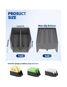 Soporte para Esponja Scrub Daddy Amazyc Negro Silicona 2