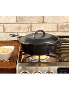 Sartén Profunda de Hierro Fundido Lodge 3L con Tapa 2