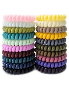 Tiras de Cabello Espirales Elásticas Leenchiry 20 Piezas