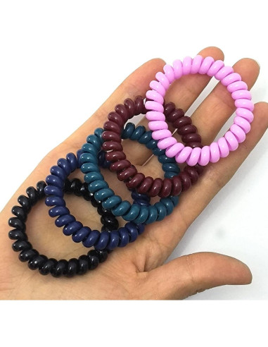 Tiras de Cabello Espirales Elásticas Leenchiry 20 Piezas