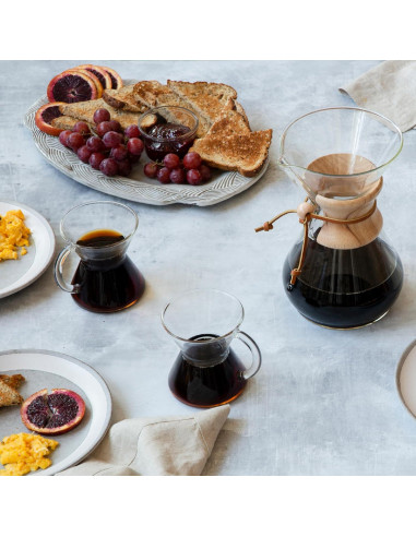 Taza de café de vidrio soplado Chemex 295 ml diseño elegante