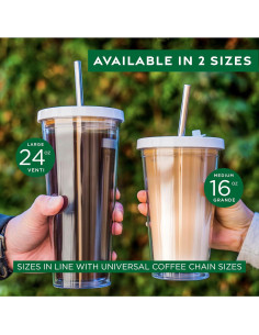 Taza de Café Helado Reutilizable Kensal Home 16 Oz Aislada 2