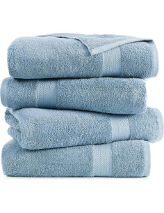 Toallas de Baño LANE LINEN 100% Algodón 4 Piezas Azul 71x137cm 2
