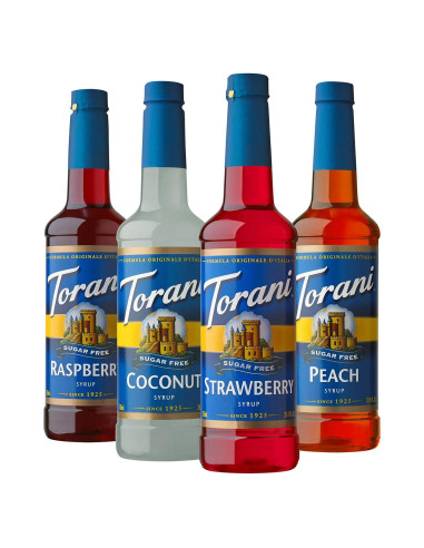 Paquete de Sirope Sin Azúcar Torani - Variedad Soda 4 Sabores