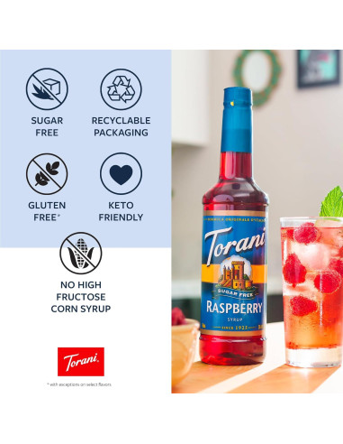 Paquete de Sirope Sin Azúcar Torani - Variedad Soda 4 Sabores