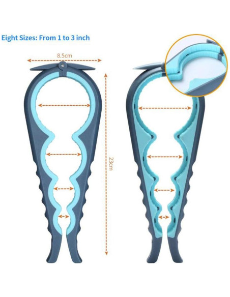 Abre frascos Otstar ergonómico para ancianos y artritis - Azul