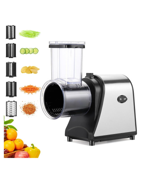 Rallador Eléctrico Nictemaw 250W 5 Cuchillas Acero Inoxidable