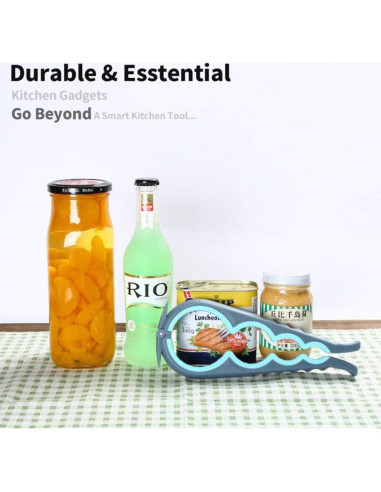 Abre frascos Otstar ergonómico para ancianos y artritis - Azul