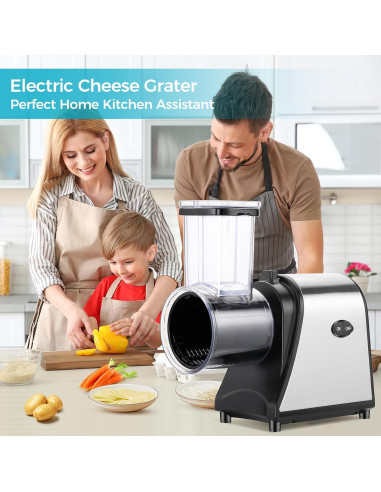 Rallador Eléctrico Nictemaw 250W 5 Cuchillas Acero Inoxidable