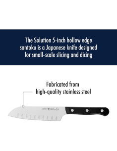 Cuchillo Santoku HENCKELS 13.97 cm Acero Inoxidable Negro 2
