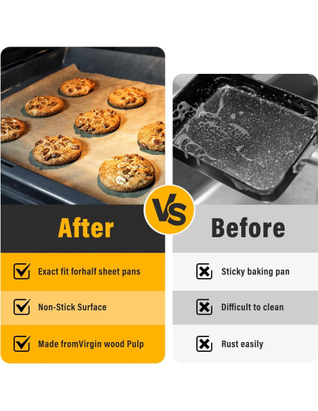 Hojas de Papel Pergamino Anti-adherente Vosda 9x13" 120p