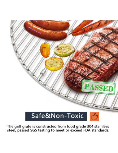 Rejilla de Cocción Redonda Hongso 46.99 cm Acero Inoxidable