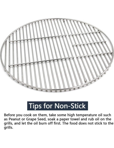 Rejilla de Cocción Redonda Hongso 46.99 cm Acero Inoxidable