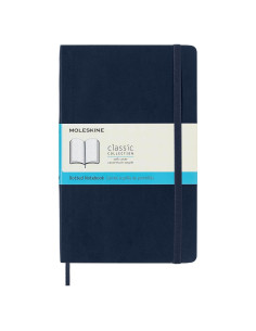 Cuaderno Moleskine Tapa Blanda Grande Punteado Azul Zafiro 192p