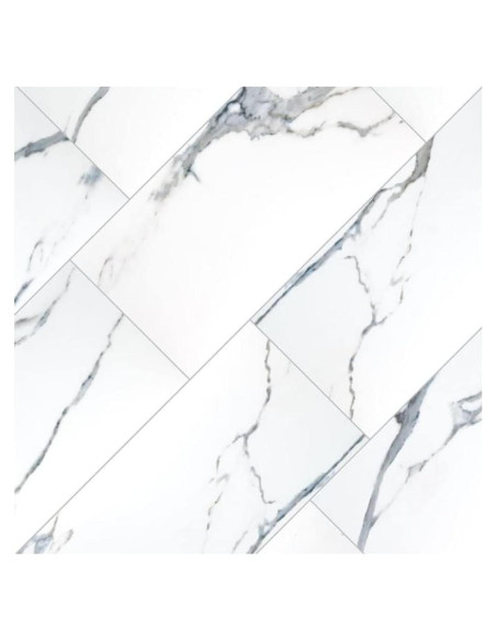 Azulejo de Porcelana Tenedos 12x24 Blanco con Vetado Gris