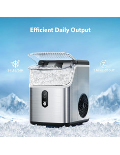 Máquina de Hielo en Nuggets COWSAR 15.88 kg/24H Acero Inoxidable 2