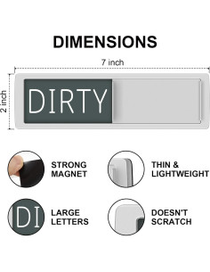 Imán para Lavavajillas YauYik Limpio Sucio 17.78x5.08cm 2