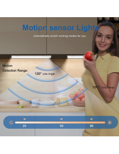 Luces Bajo el Gabinete Long-Stars 64 LED Inalámbricas con Sensor 2