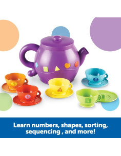 Juego de té de formas Learning Resources - 11 piezas para niños 2+ 2