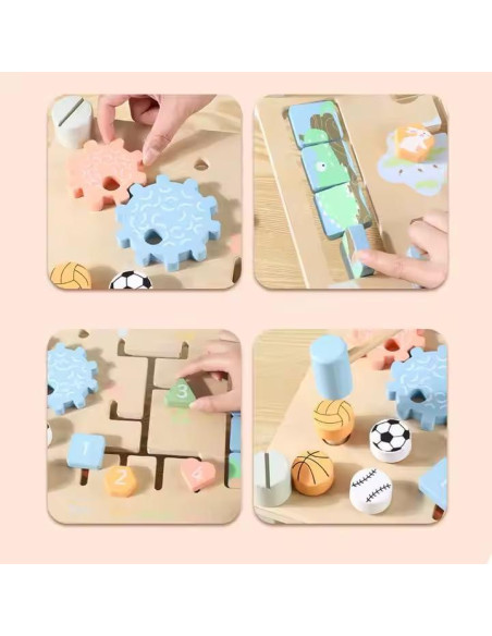 Tablero de Actividades Montessori SEQ 36.6x26.9cm para Niños