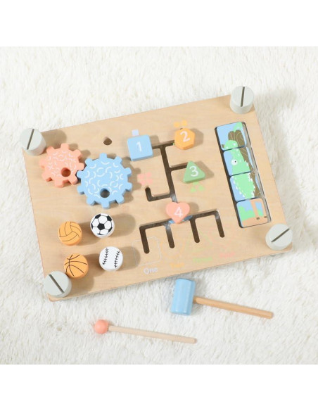 Tablero de Actividades Montessori SEQ 36.6x26.9cm para Niños