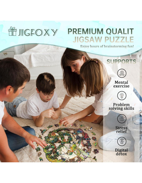 Rompecabezas de Madera Jigfoxy Colibrí Yin Yang 100 Piezas Rompecabezas de Madera Jigfoxy Colibrí Yin Yang 100 Piezas