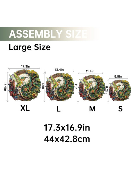 Rompecabezas de Madera Jigfoxy Colibrí Yin Yang 100 Piezas Rompecabezas de Madera Jigfoxy Colibrí Yin Yang 100 Piezas