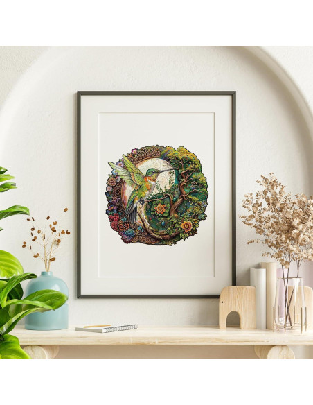 Rompecabezas de Madera Jigfoxy Colibrí Yin Yang 100 Piezas Rompecabezas de Madera Jigfoxy Colibrí Yin Yang 100 Piezas