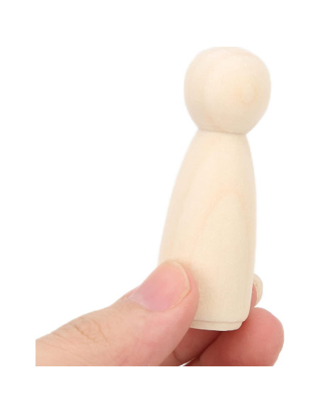 10 Muñecos de Madera Sin Terminar Pssopp 75mm para Pintar