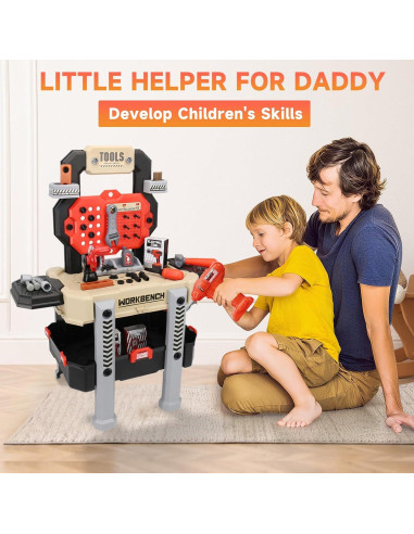 Juego de herramientas para niños SLTBEH 78 piezas Rojo