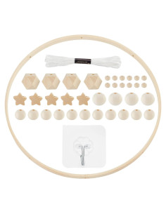 Móvil de Guardería Beinkmake Estrella de Madera DIY 77 Piezas