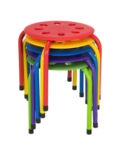Taburetes apilables para niños Norwood, 5 unidades, colores surtidos