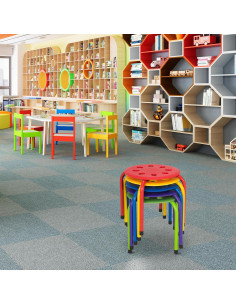 Taburetes apilables para niños Norwood, 5 unidades, colores surtidos 2