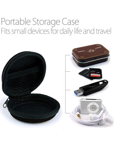 Funda Dura para Auriculares MAS CARNEY Azul 8x8x3cm