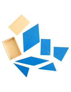 Triángulos Azules Constructivos Montessori Outlet - 12 Piezas